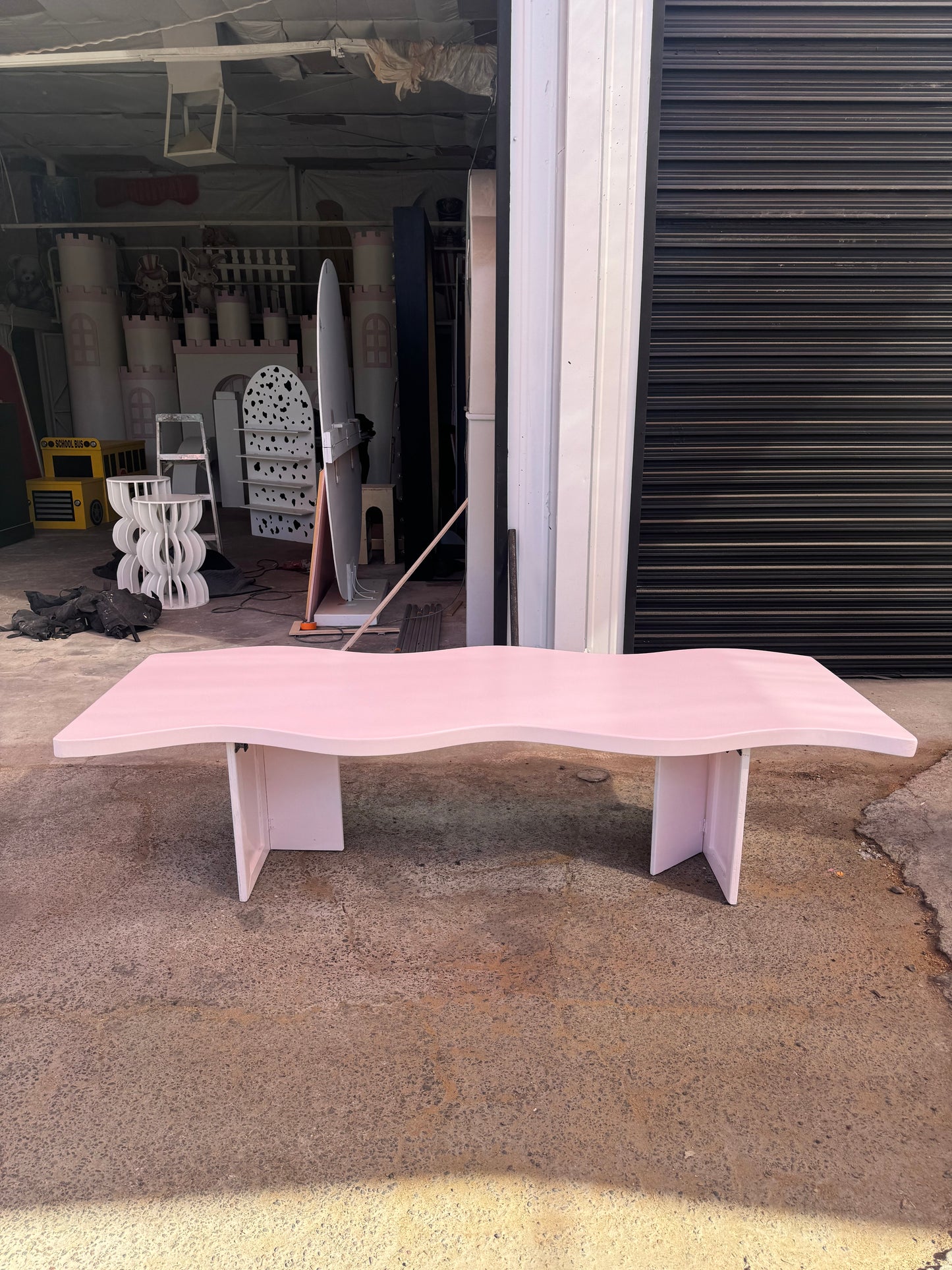 1) Pink Groovy Table