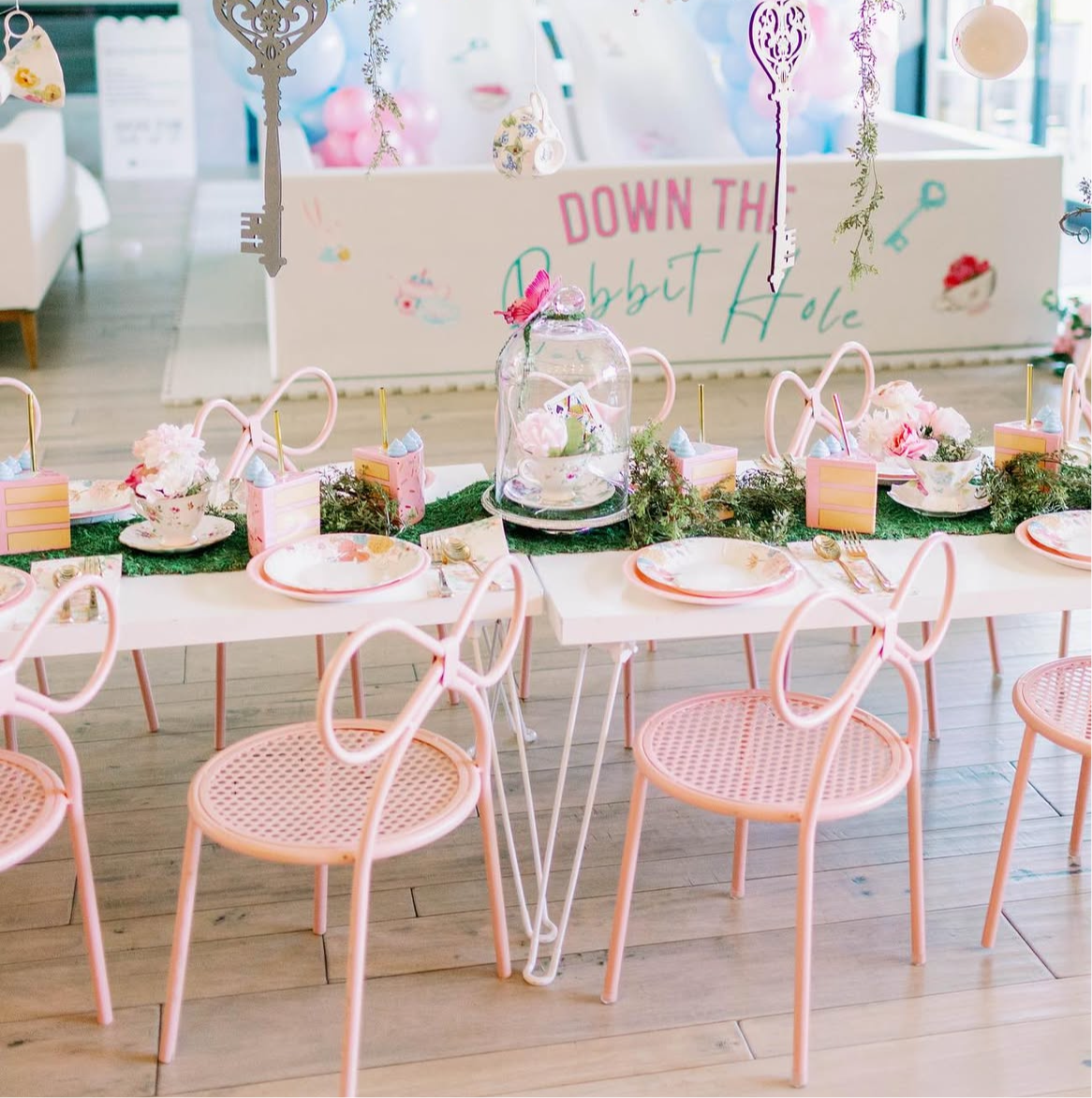 12 Bow Pink Chairs