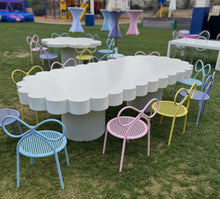 Load image into Gallery viewer, 8 Bow Blue Chairs
