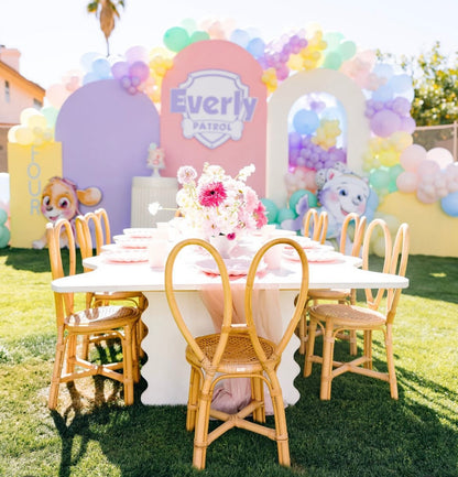 1) Wavy White Table