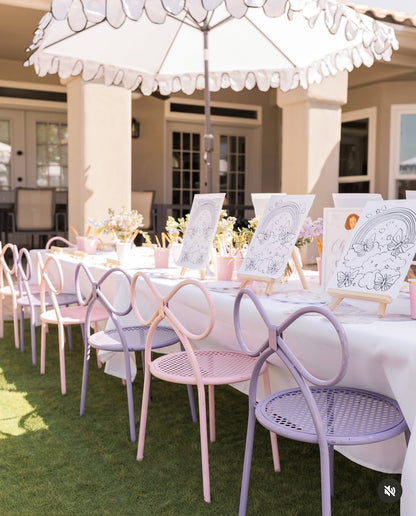 12 Bow Pink Chairs
