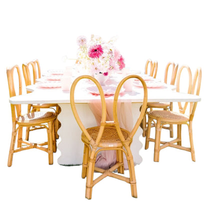 1) Wavy White Table