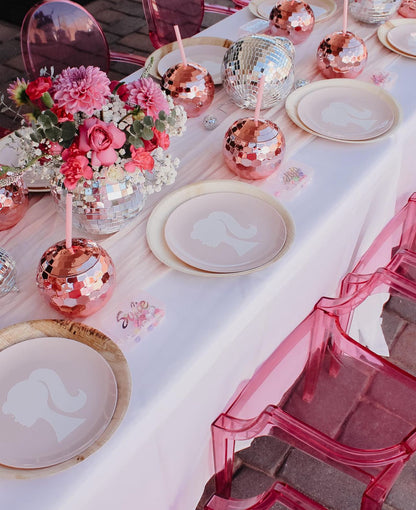 8 Pink Quartz kids chairs