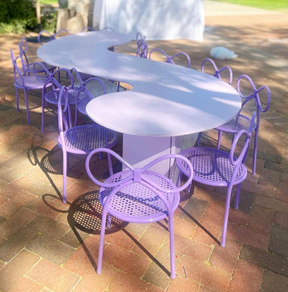 12 Bow Purple Chairs