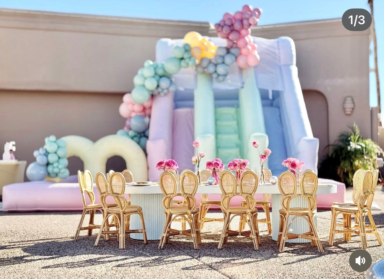 1) Pearly White Kids Table