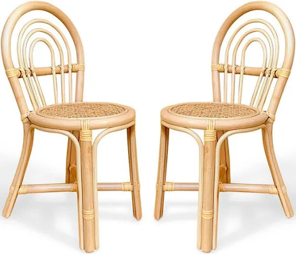 12 Oak Rattan kids chairs