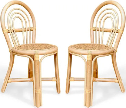 12 Oak Rattan kids chairs