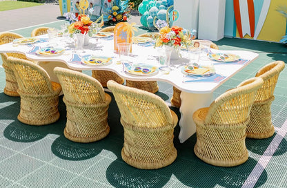 1) Wavy White Table