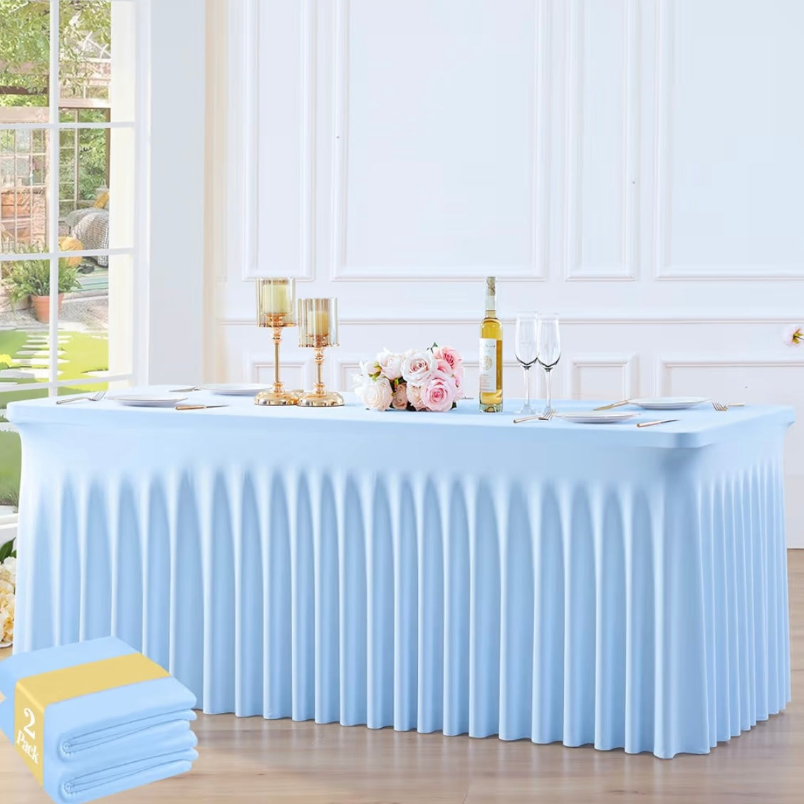 1) 2 Tablecloths Purchase Adult 6ft Tables