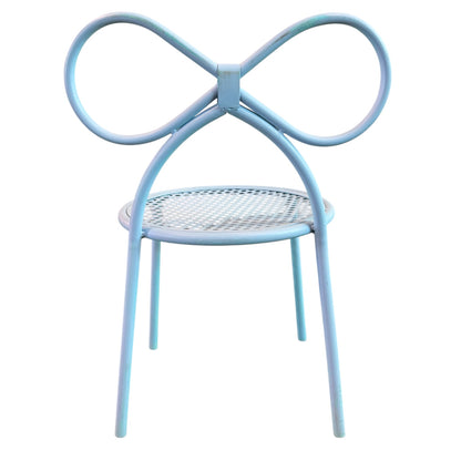 8 Bow Blue Chairs