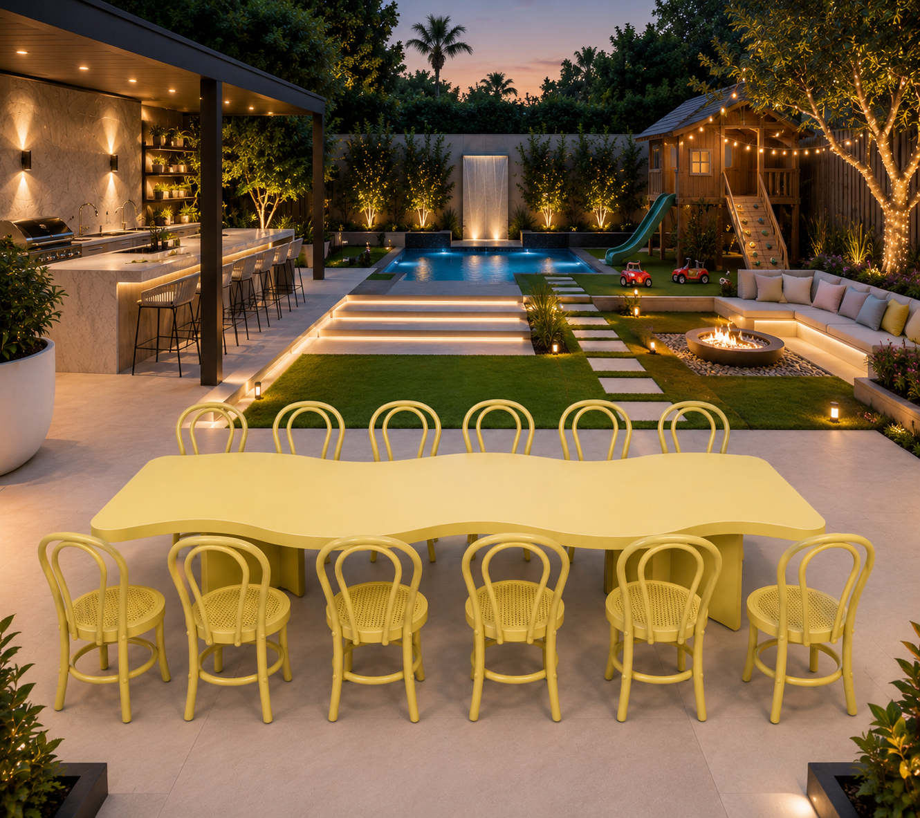 1) Groovy Table “YELLOW”