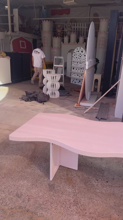 1) Pink Groovy Table