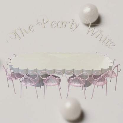 1) Pearly White Kids Table
