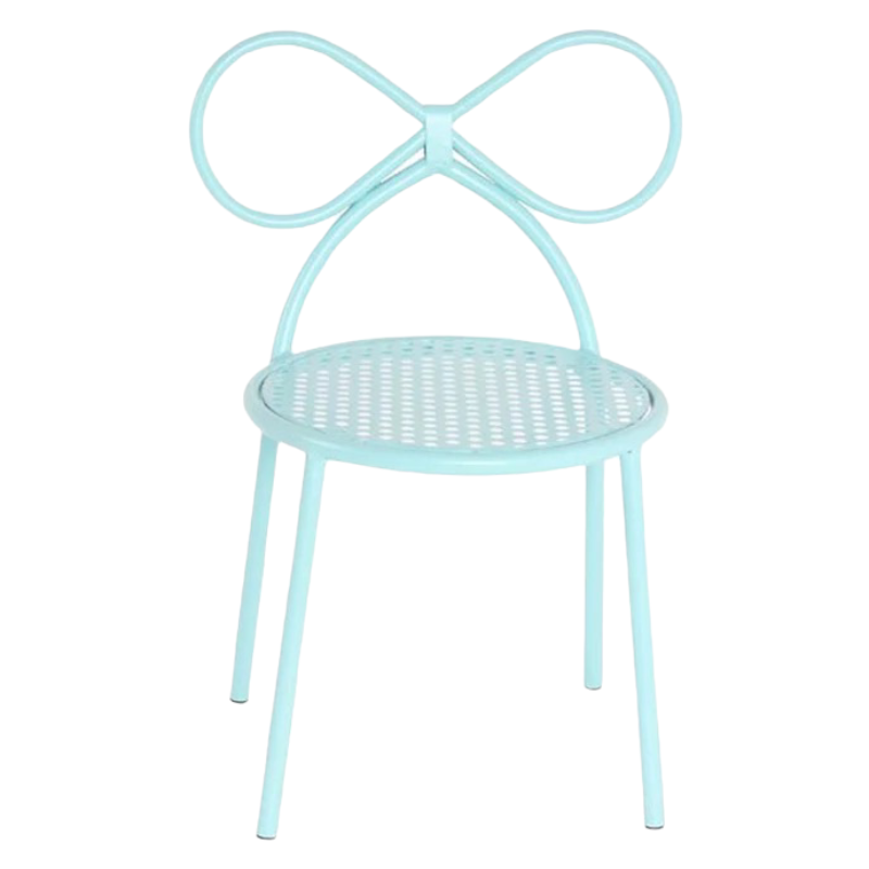 8 Bow Blue Chairs